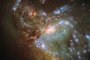 Hubble видя сливането на две галактики