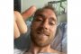    Ериксен пусна снимка от болницата и написа: Добре съм, благодаря!