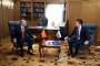 Премиерите Кирил Петков и Димитър Ковачевски на срещата им в Скопие