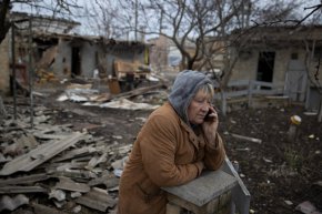 Украинското село Дачне, северно от Одеса, в сряда, когато руските сили увеличиха атаките срещу цивилни цели.
