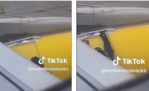 Пътник засне как служител лепи с "тиксо" крило на самолет