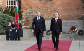 
Президентите на Албания Байрам Бегай (вляво) и на България Румен Радев - София, 14 декември 2023
