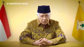 Страшният някога армейски генерал, управлявал Индонезия с железен юмрук повече от три десетилетия, има послание към избирателите преди предстоящите избори - от отвъдното