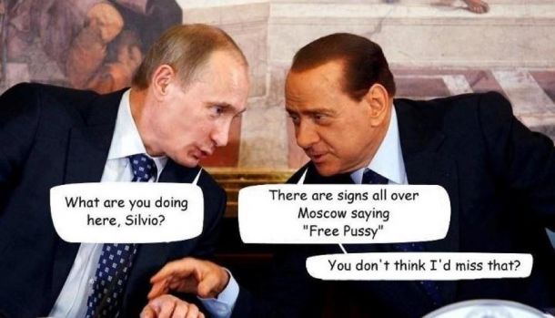 Путин и Берлускони обсъждат Pussy Riot
