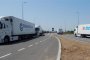 Километрични опашки от камиони на Дунав мост