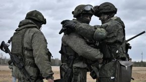 Войски по време на съвместно руско-беларуско учение в Брестката област, Беларус, 19 февруари 2022 г.