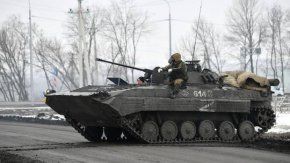 Руски войски близо до украинската граница в Белгородска област, Русия, 1 март 2022 г