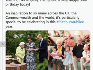 Уилям и Кейт поздравиха кралицата за рождения ѝ ден със