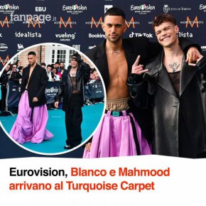 С пола пристигна на тюркоазения килим на Евровизия половината италиански дует Бланко и Махмуд