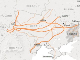 В сряда Украйна преустанови подаването на руски природен газ към