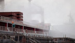 Товарен кораб, натоварен със зърно, в пристанището на Одеса на 29 юли 2022 г. | Украинска президентска пресслужба
