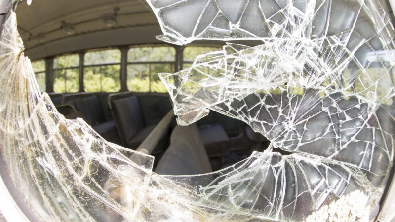 Училищен автобус се удари в дърво на пътя между монтанските