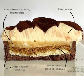 Въпреки че официално марката се обявява за наследник на френската традиция, повечето неща, които ще видите зад щанда са на базата на тарталета, което пък – личи и по названието, си е италианска работа. Разбира се има и торти. 
