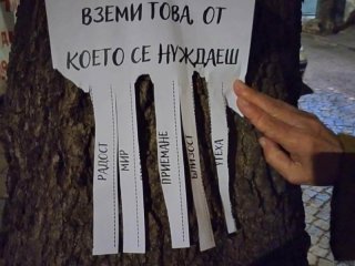 Късмети по дърветата в София за хубава 2023 г Фото