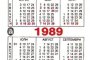 Календар 1989