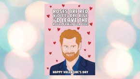 Moonpig пусна на пазара нова картичка на тема Деня на влюбените, посветена на принц Хари, в навечерието на най-романтичния ден в годината.