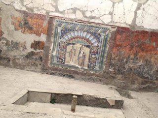 Фреска от Херкулан град разрушен заедно с Помпей от