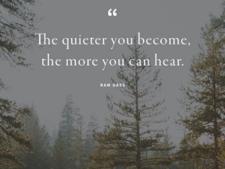 Колкото по тихи ставате толкова повече можете да чувате