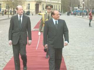 Когато Царят беше премиер Силвио Берлускони дойде на посещение също
