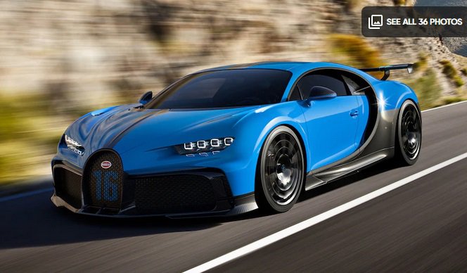 По стандартите на Bugatti за свръхзвукови автомобили Chiron Pur Sport,