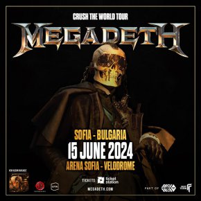 Билетите влизат в предварителна продажба за членовете на Megadeth Cyber Army фен клуба утре, а в масова продажба – в понеделник
