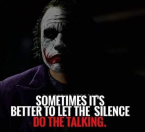 Понякога е по-добре да оставим мълчанието да говори.