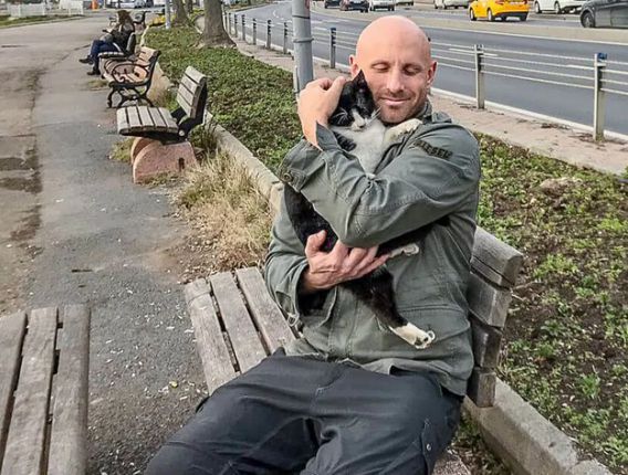 Фотограф улови 2 бездомни котки да се гушкат в Истанбул