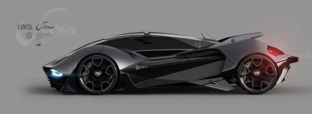 2025 Lancia Ultra, с дизайн от Уилям Боулд в черно
